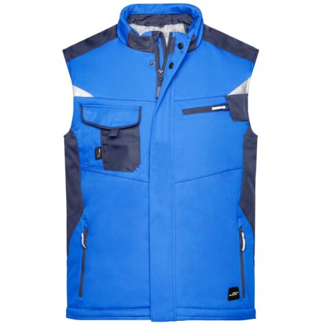 James & Nicholson Professionelle Softshellweste mit Innenfutter JN825 Gr. L royal/navy