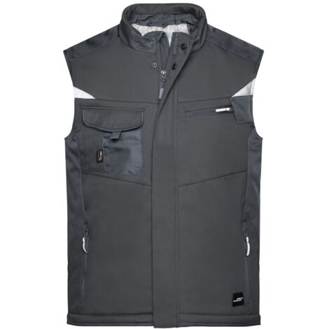 James & Nicholson Professionelle Softshellweste mit Innenfutter JN825 Gr. S black/black
