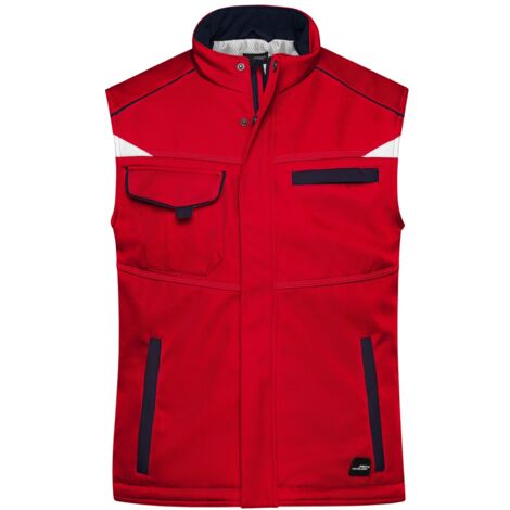 James & Nicholson Softshellweste mit warmem Innenfutter JN854 Gr. S red/navy