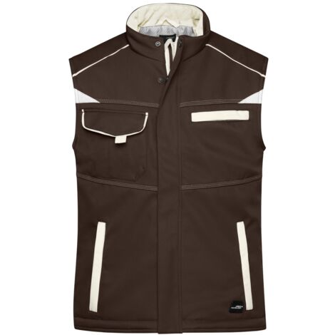 James & Nicholson Softshellweste mit warmem Innenfutter JN854 Gr. XL brown/stone