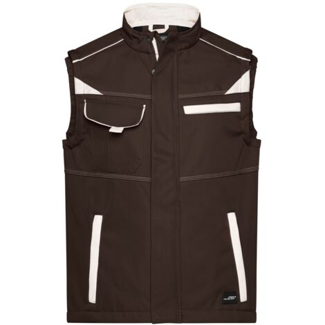 James & Nicholson Softshellweste Wind- und wasserabweisend JN852 Gr. L brown/stone