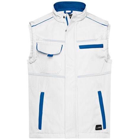 James & Nicholson Softshellweste Wind- und wasserabweisend JN852 Gr. S white/royal