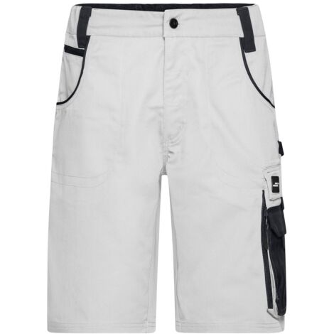 James & Nicholson Workwear Bermuda JN835 Gr. 54 white/carbon