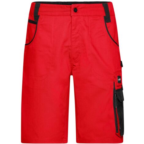 James & Nicholson Workwear Bermuda JN835 Gr. 56 red/black