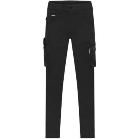 James & Nicholson Workwear Bundhose JN1858 Slim-Line Gr. 58 black