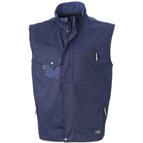 James & Nicholson Workwear Weste JN822 Gr. XL navy/navy