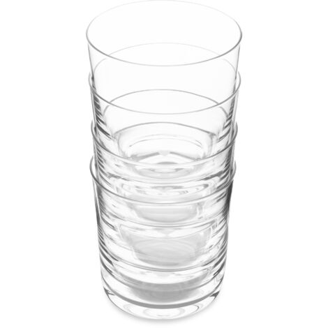 Jamie Oliver Big Love Top - Set de 4 klare Gläser, idealfür Wasser, Saft oder Cocktails, spülmaschinenfest, im Karton de Geschenkbox