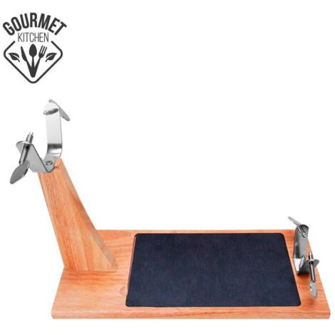 Jamonero top line madera de caucho con base ceramica edm
