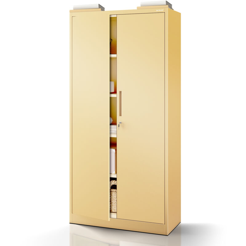 Armoire de bureau verrouillable JAN, 900 x 1850 x 400 mm, Fresh Style: beige