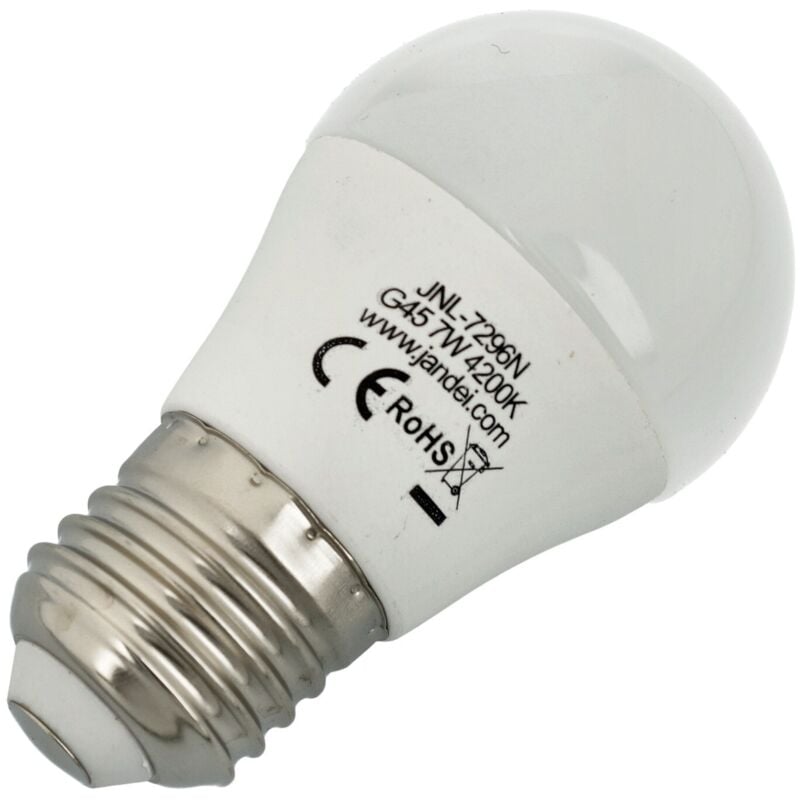 Jandei - Bombilla led mini 7W rosca E27 4200K tipo G45 Bombilla led E27 estandar