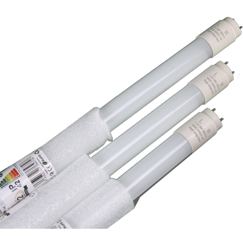 Jandei - Tube led 18W 120 cm 4200K T8 220V verre Connexion 1 côté Boîte 20 pcs Tubes led