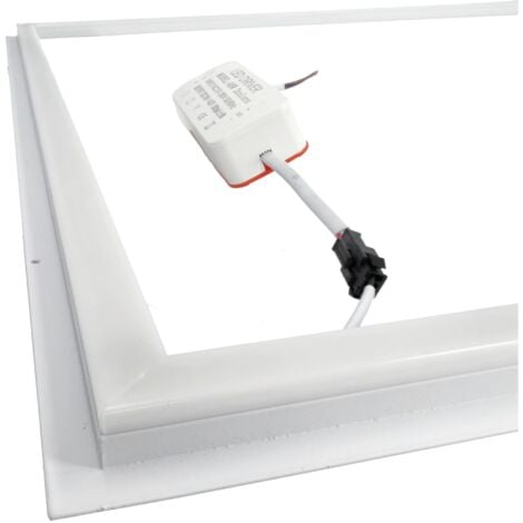 Jandei 2X Marco luminoso panel led cuadrado 60x60cm tri color 6000-4000-3000K cambio automático 36W 4800 lumenes (=250W) falso techo 60x60 panel led led panel led 60x60 plafon led
