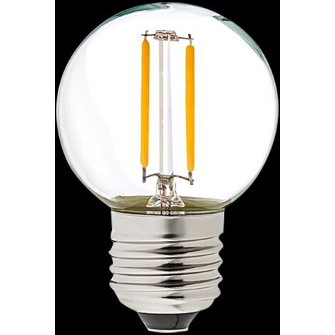 Jandei - Ampoule à Filament Extérieur G45 Chaude 1W E27 plastique 2 filaments intérieurs Ampoule à filament LED E27