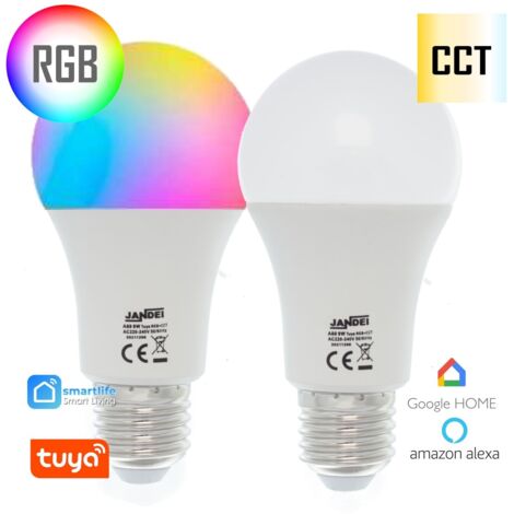 Jandei - Ampoule LED E27 A60 9W RGB+CCT TUYA Iluminación Led Tuya