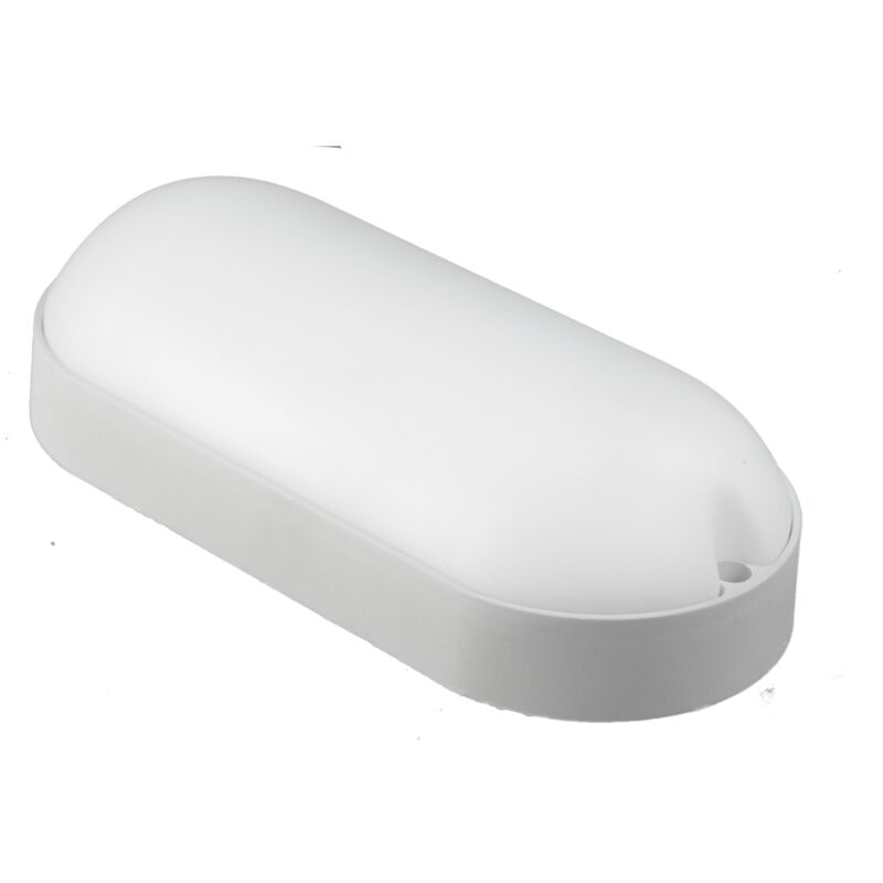 

Aplique led 15W plafón de forma semi oval blanco luz blanca 6000K exterior IP54 entradas, garajes, jardin - Jandei