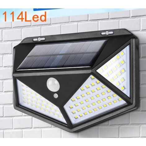 Jandei - Applique Solaire 800 lumens 114 LED 2400mAh Éclairage solaire