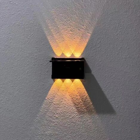 Jandei - Applique solaire Warm Light avec 6 LED 10W 2000mAH Énergie Solaire Photovoltaïque