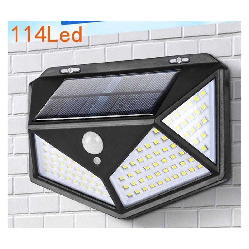 Jandei - Applique Solaire 800 lumens 114 led 2400mAh Éclairage solaire