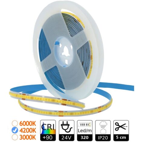 Jandei - Bande LED COB 24V 320leds 4200K IP20 5m Bandes LED