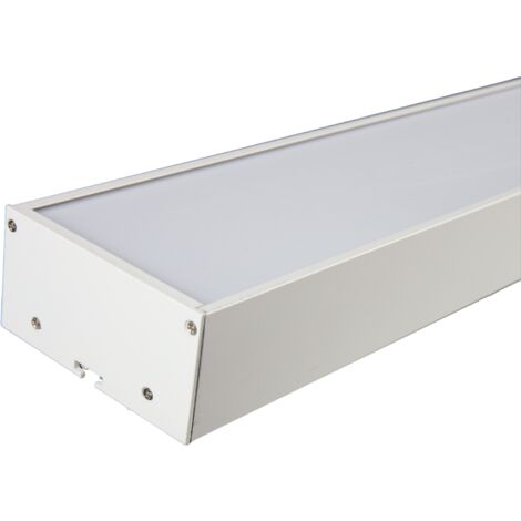 Jandei - Bande linéaire en aluminium 24W 900x80mm surface/suspension 4200K IP20 cadre blanc Bande LED