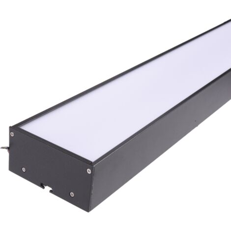 Jandei - Bande linéaire en aluminium 24W 900x80mm surface/suspension 4200K IP20 cadre noir Bande LED