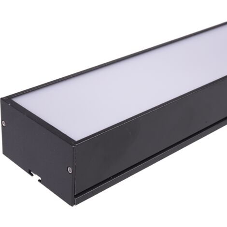Jandei - Bande linéaire en aluminium 36W 1180x70mm surface/accroche 4200K IP20 cadre noir Bande LED