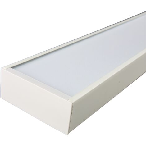 Jandei - Bande linéaire en métal 48W 1200x100mm suspension 4200K IP20 cadre blanc Bande LED