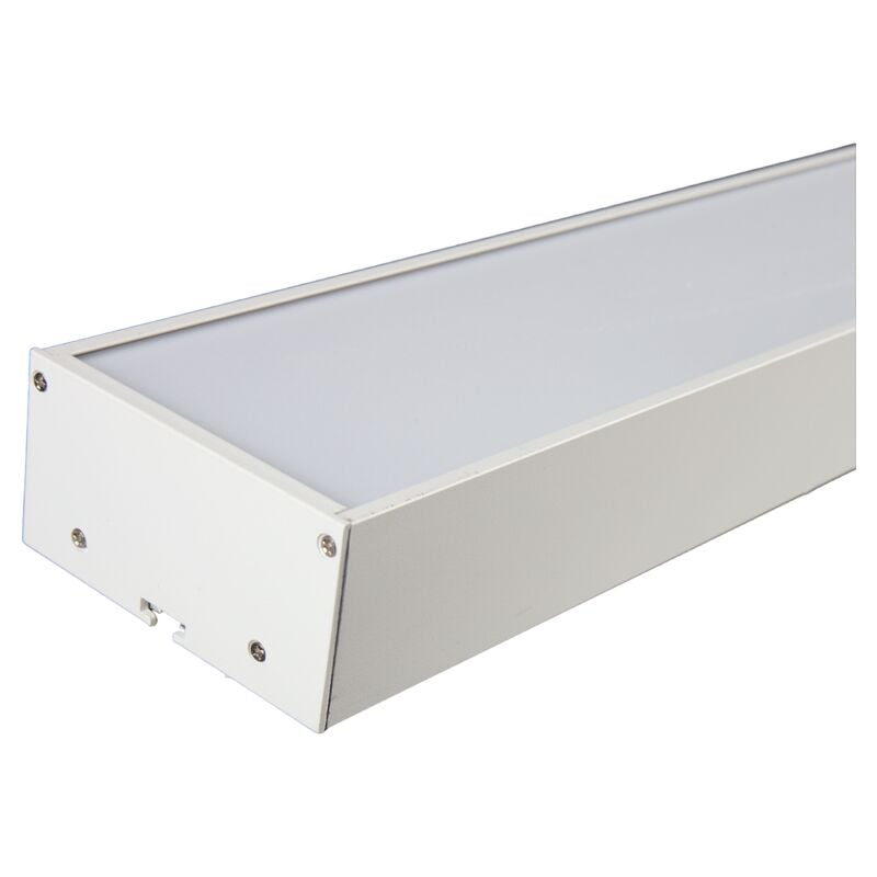 Bande linéaire en aluminium 24W 900x80mm surface/suspension 4200K IP20 cadre blanc Bande led - Jandei