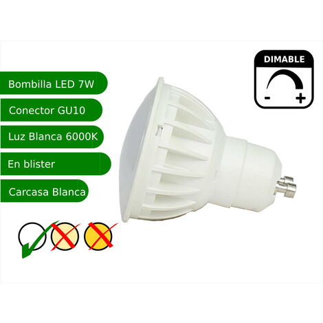 Jandei - Bulbe LED réglable GU10 7W Frio blanc 6000K