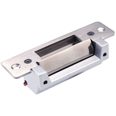 Jandei Cerradura electrica automática ANSI encastrada 124 X 43 X 35 tipo control Fail Safe fuerza retención 800kg acero inoxidable y aluminio