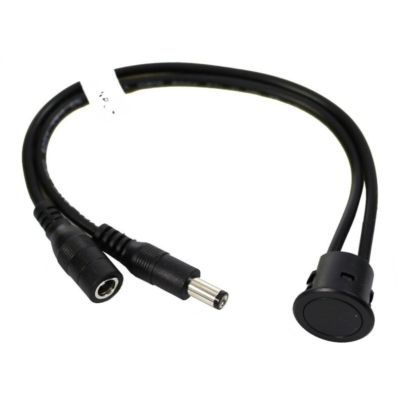 Interrupteur tactile et régulateur encastrable 12/24V dc 48W noir Interrupteur et régulateur - Jandei