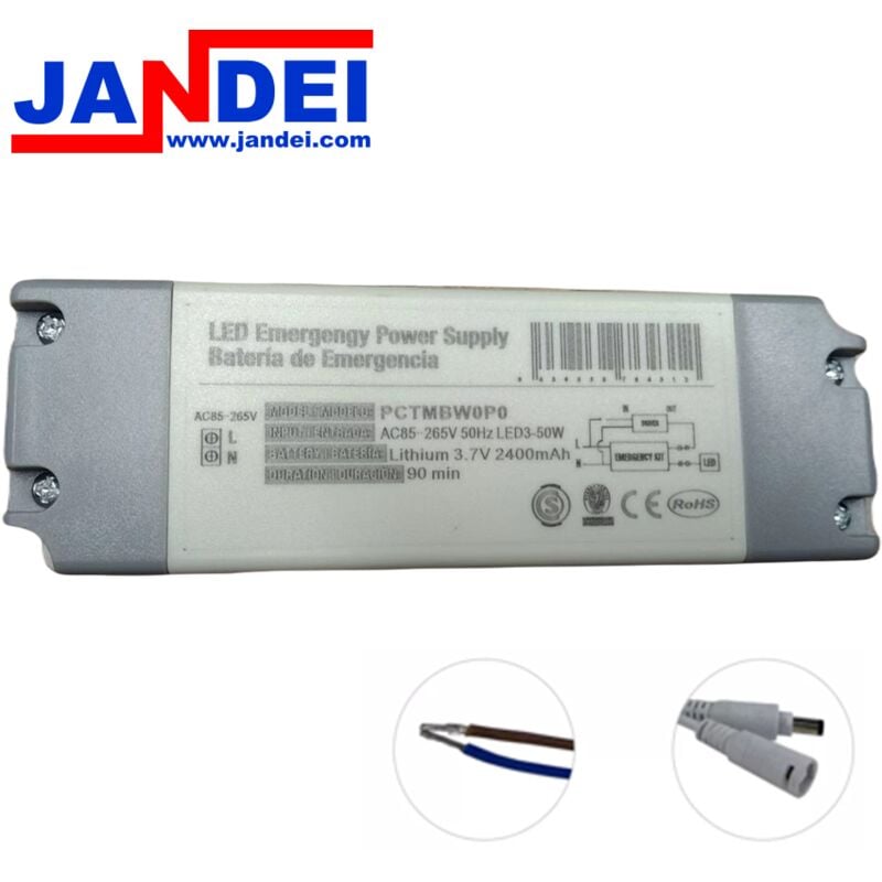 Jandei - Driver d'urgence pour projecteurs à batterie led - Piles