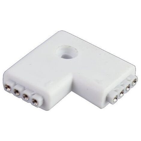 Jandei - Connecteur L 90 degrés Bande LED RVB Connecteur de bande LED 10 mm 4 broches