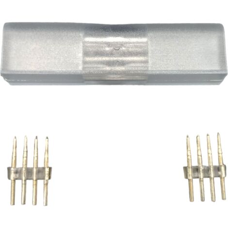 Jandei - Connecteur Néon LED 220V néon transparent flexible LED RGB 1 et 2 côtés Néon LED Accessoire