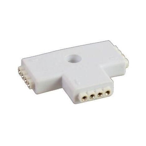 Jandei - Connecteur T à 90 degrés pour bande LED RVB Connecteur de bande LED 10 mm 4 broches