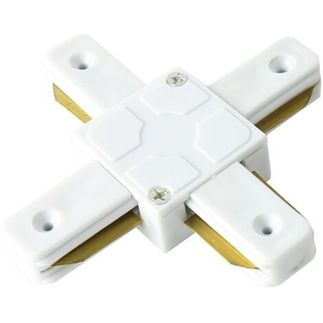 Jandei - Connecteur type croix X pour rail monophasé blanc Accessoires Rail 220V