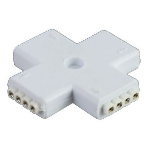 Jandei - Connecteur X 90 degrés pour bande LED RVB Connecteur de bande LED 10 mm 4 broches