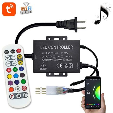 Jandei - Contrôleur WiFi RVB 1500W 220V. Application TUYA Éclairage LED Tuya