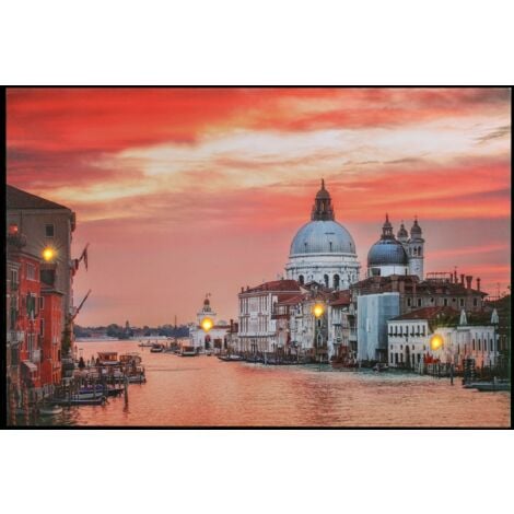 Jandei - Cuadro con 4 Led basílica de San Marcos Venecia 60 x 40, 2 pilas AA Cuadros LED