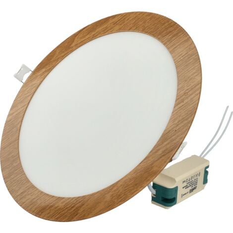 Jandei - Downlight led 18W 3000K redondo empotrar madera Marco madera