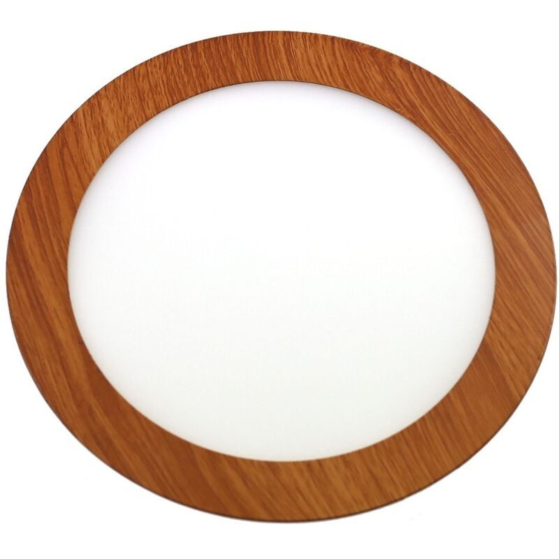 Downlight led 18W 6000K rond encastrable finition bois Cadre en bois - Jandei