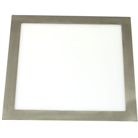 Jandei - Downlight led 24W 6000ºK cuadrado empotrar acabado acero Marco acero
