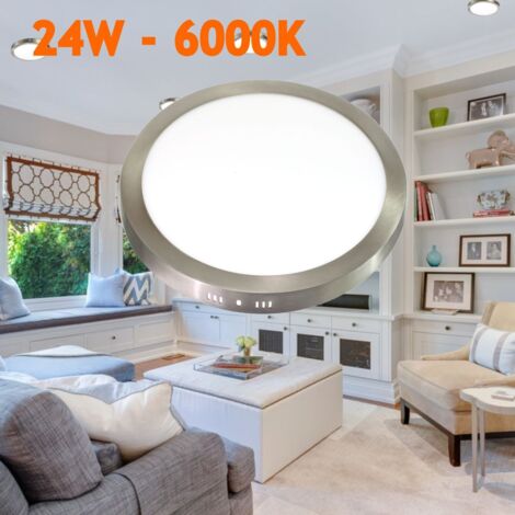 Downlight acero redondo 24W superficie