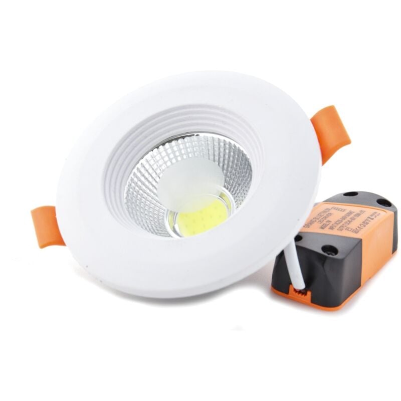 Downlight led cob 7W 6000K rond encastré blanc Downlight led cob - Jandei