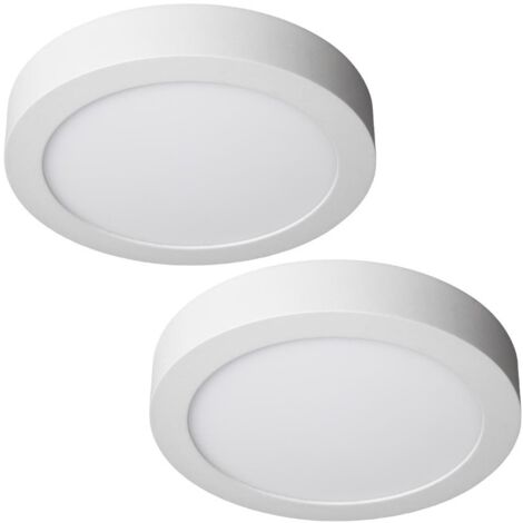 Jandei - Downlight LED en surface 4200K, anneau blanc et en aluminium Plafon LED