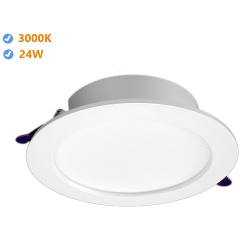 Jandei - Downlight LED encastrable rond OASIS 24W 3000K cadre blanc Série Led Oasis