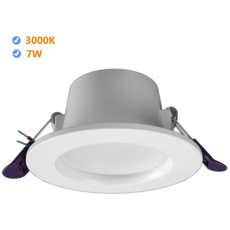 Jandei - Downlight LED encastrable rond OASIS 7W 3000K cadre blanc Série Led Oasis