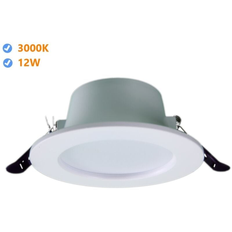 Jandei - Downlight led encastrable rond oasis 12W 3000K cadre blanc Série Led Oasis