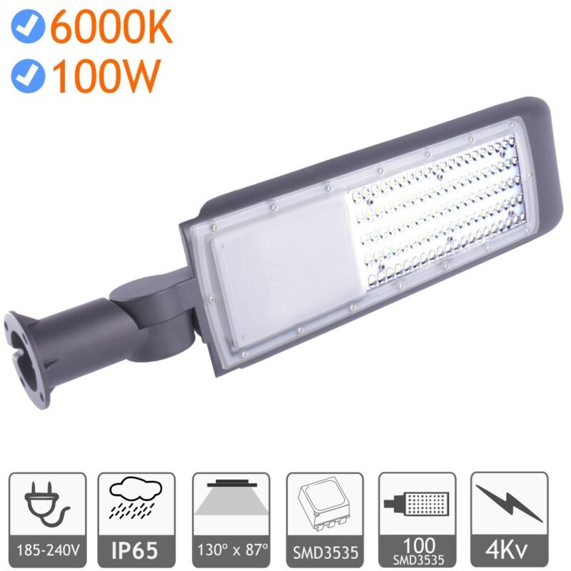 

Farola led 100W 4kV 6000K exterior PF 0,95 gris SMD3535 - Jandei