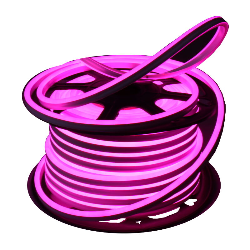 Image of Flub a led neon Simple 120led/m 7W/M rosa 220V esterno 25M neon flessibile 1 vacchio - Jandei